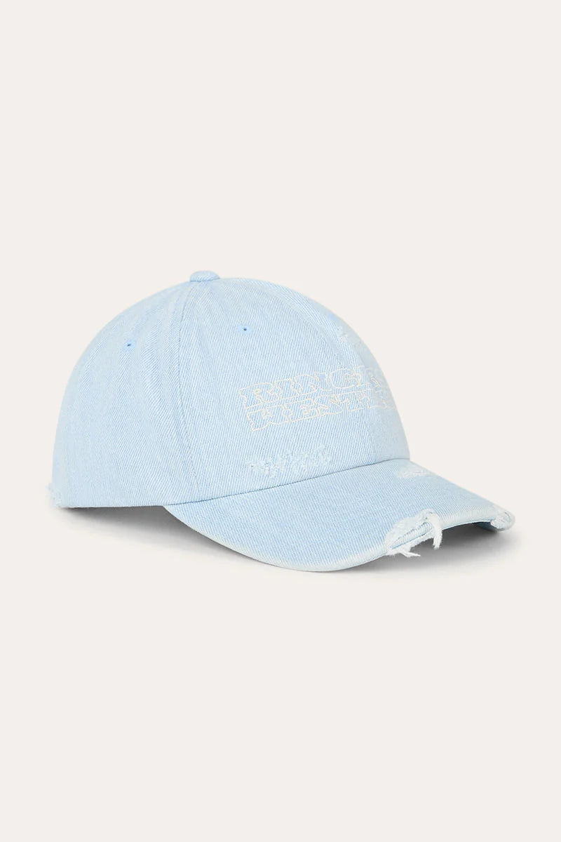 Ringers Western Distressed Denim Baseball Cap - Vintage Light Blue