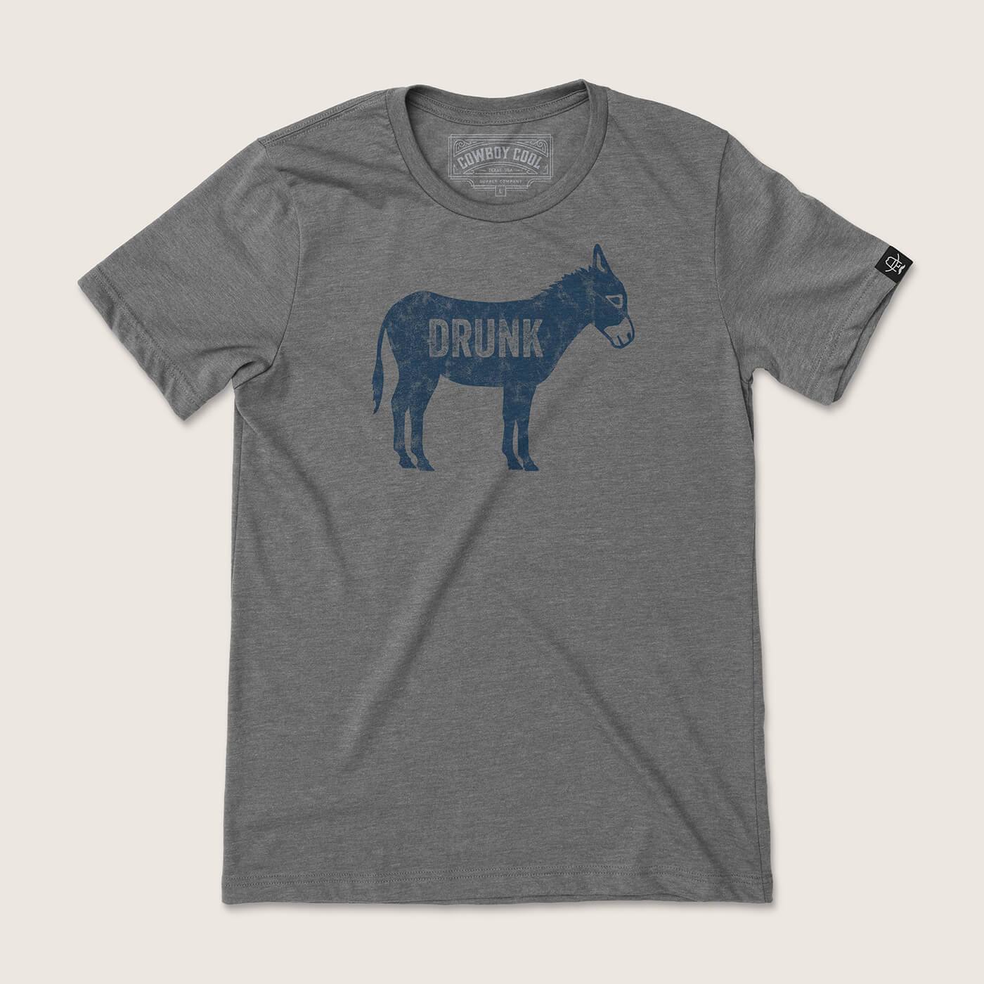 Cowboy Cool Womens Drunk A$$ T-Shirt - Deep Heather