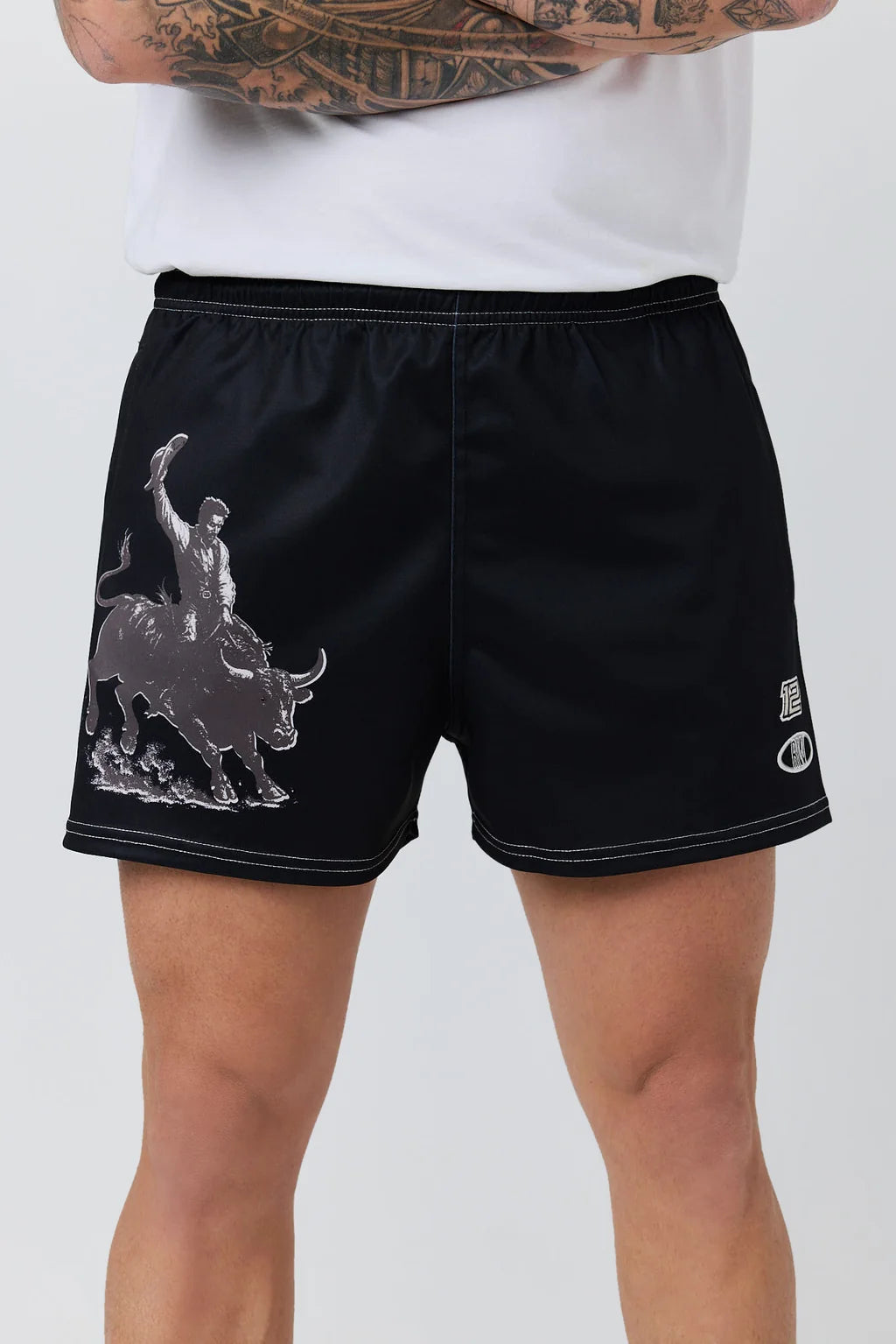 Ringers Western Unisex Dust Devil Footy Short - Black