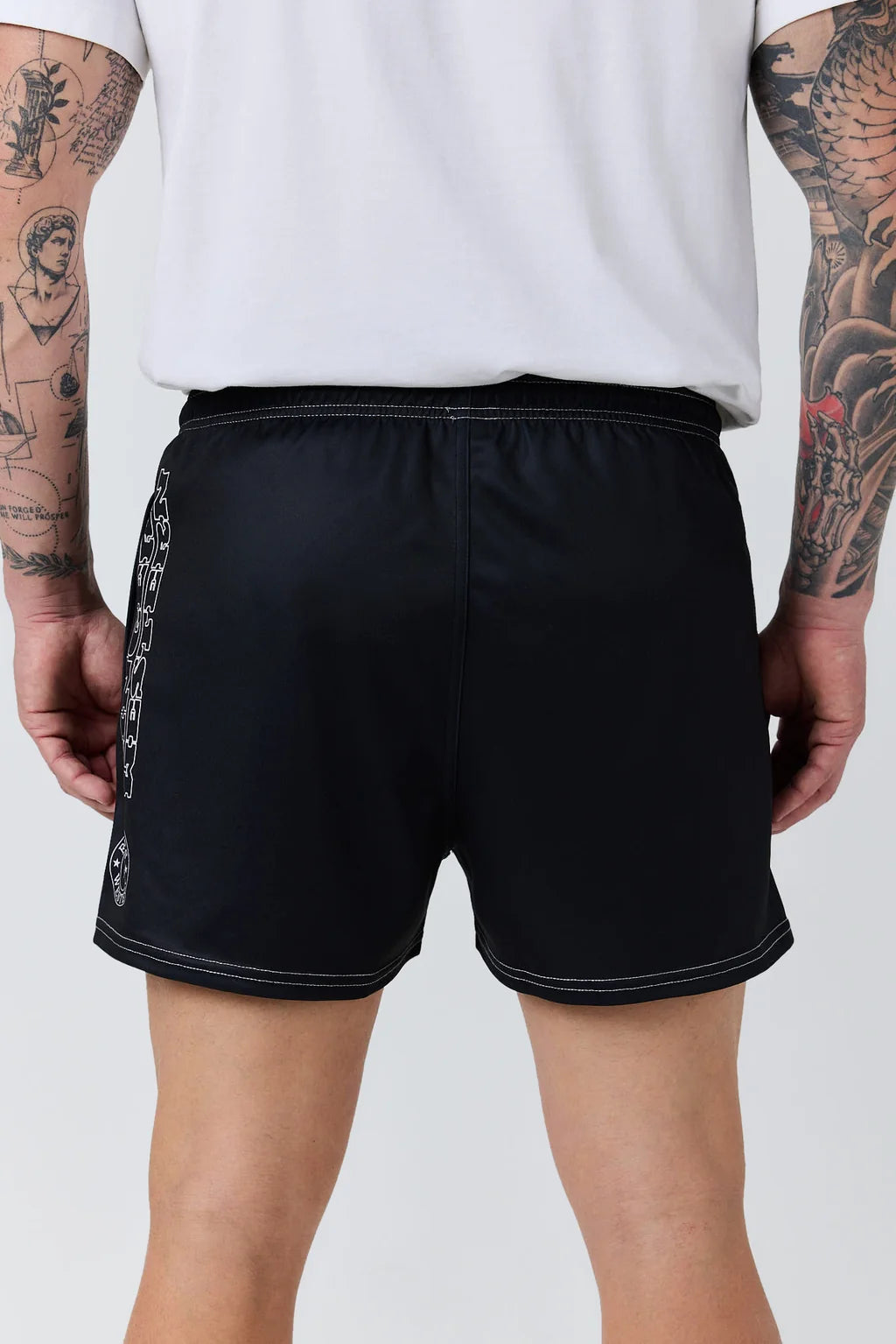 Ringers Western Unisex Dust Devil Footy Short - Black