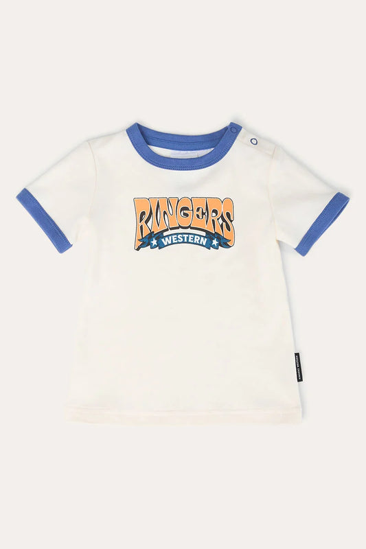 Ringers Western Babies Dust N Ropes T-Shirt - Off White / Blue