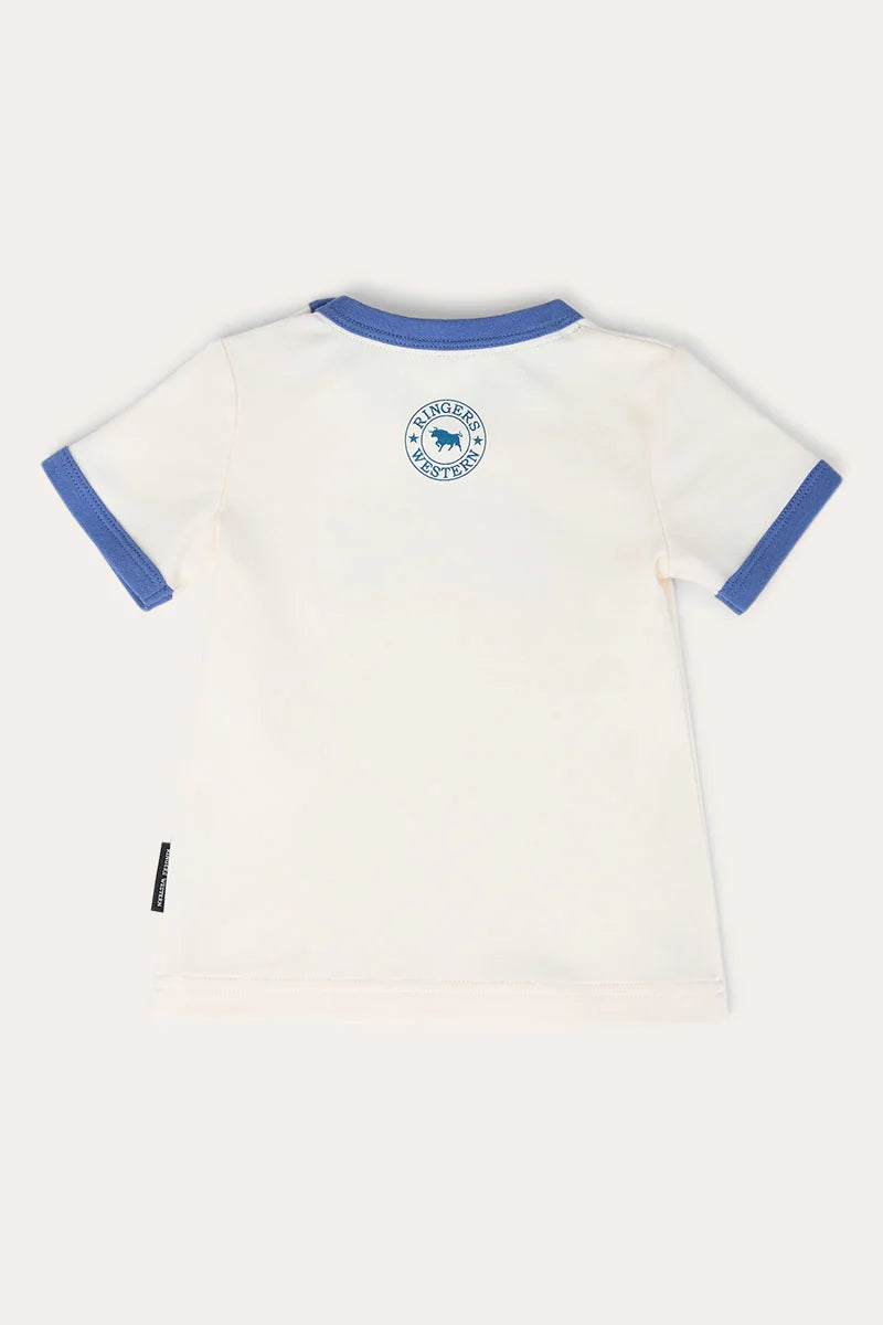 Ringers Western Babies Dust N Ropes T-Shirt - Off White / Blue