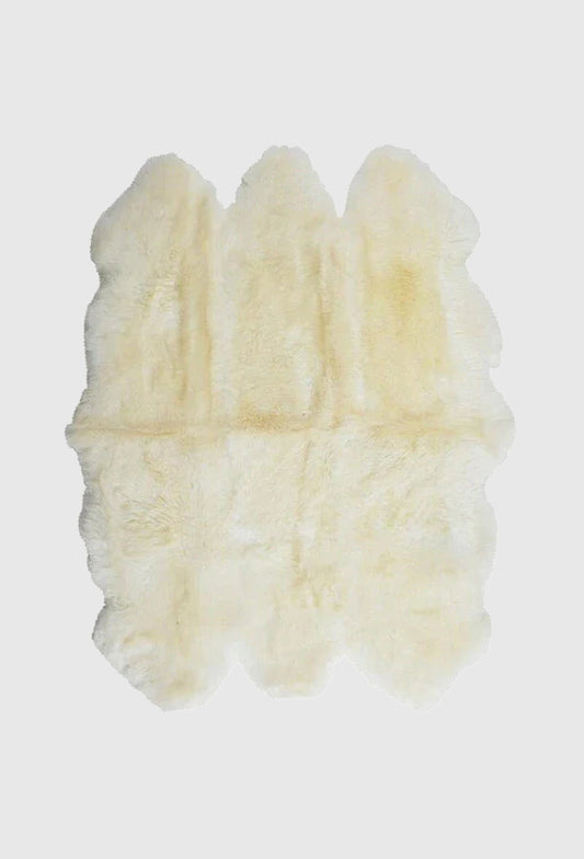 Dynasty Bowron Sheepskin Sexto Floor Rug_Ivory