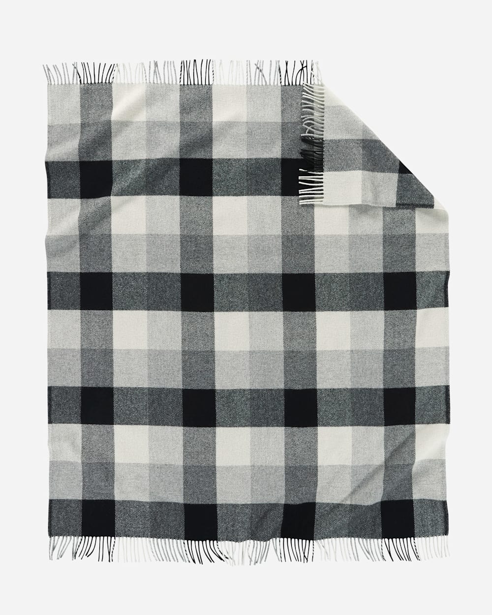 Pendleton ECO-WISE WOOL FRINGED THROW - Black/Ivory