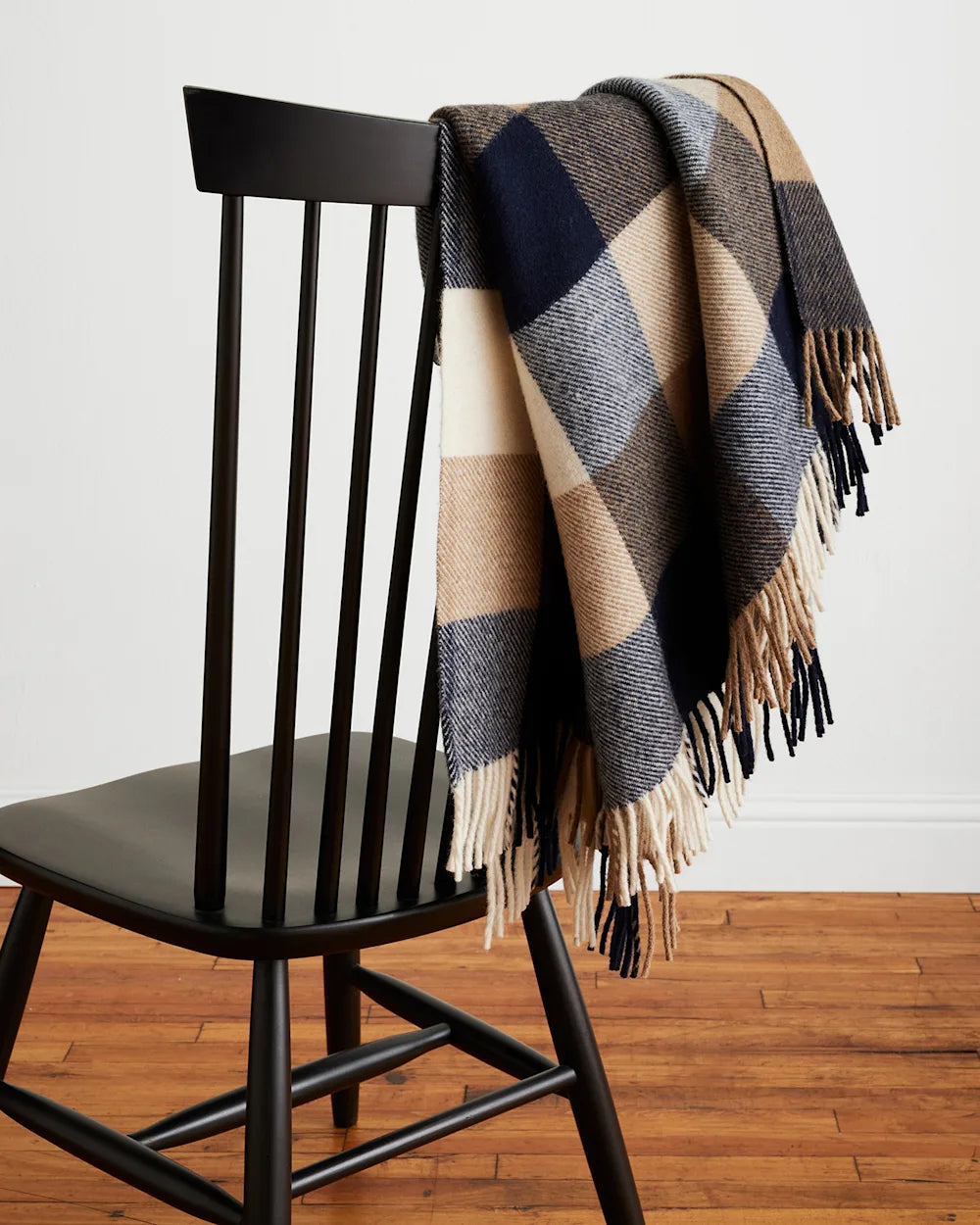 Pendleton ECO-WISE WOOL FRINGED THROW - Black/Ivory