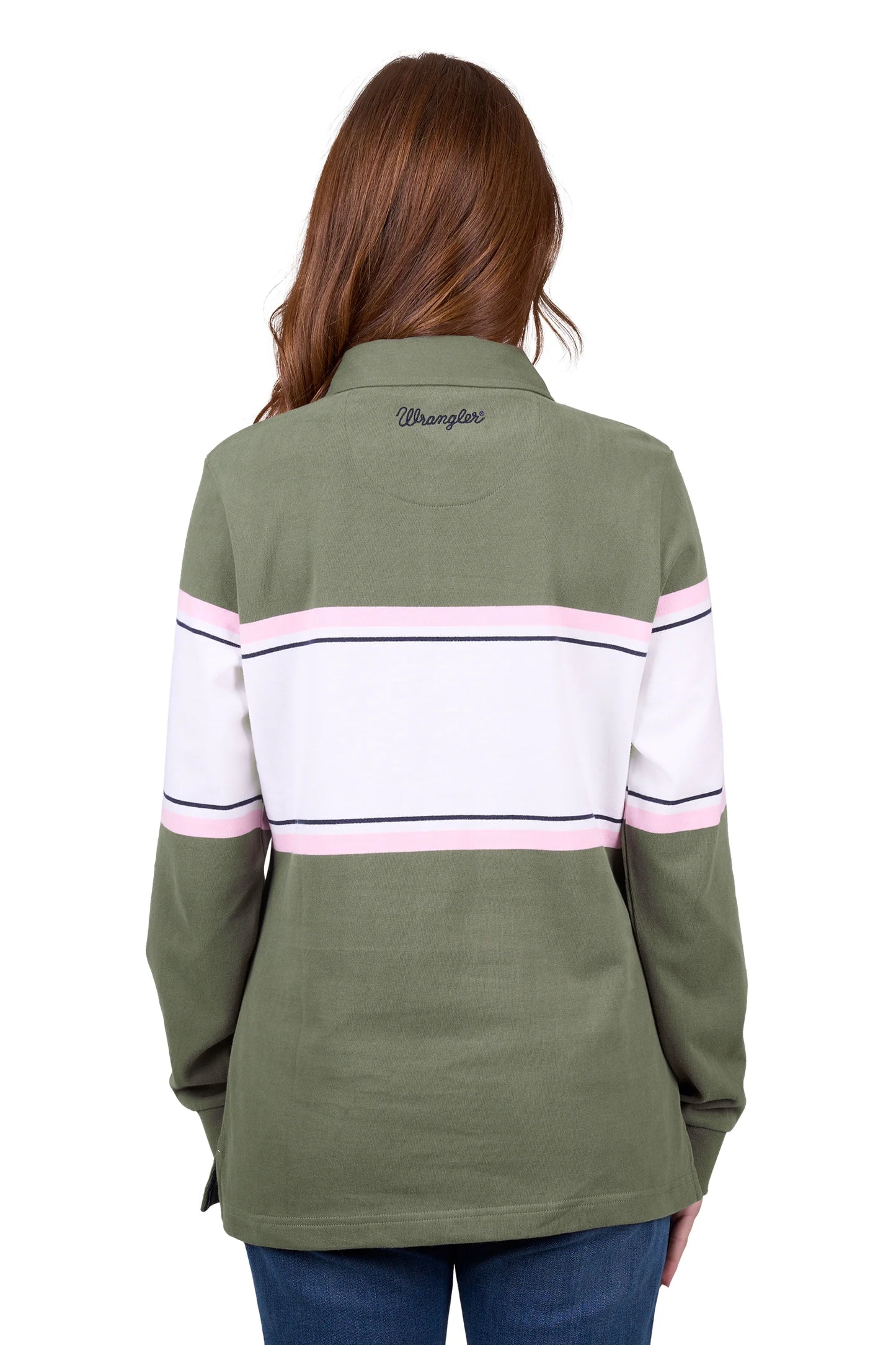 Wrangler Womens ELIZA RUGBY - Olive/White