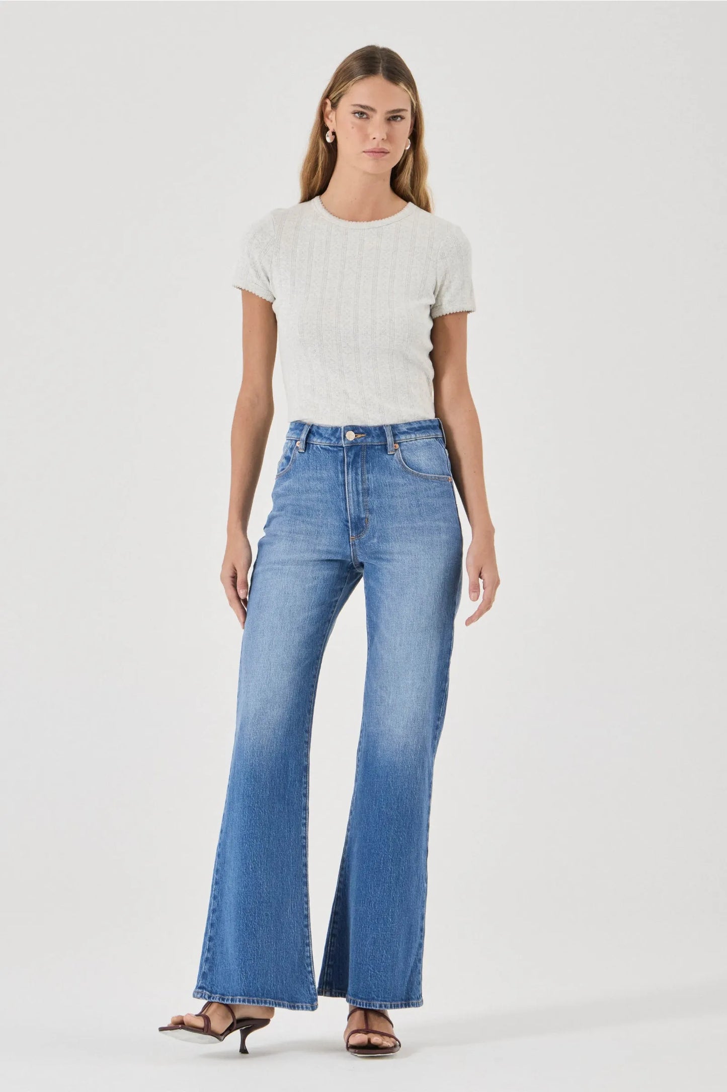 Rolla's Women's Eastcoast Flare Jean - Silverlake