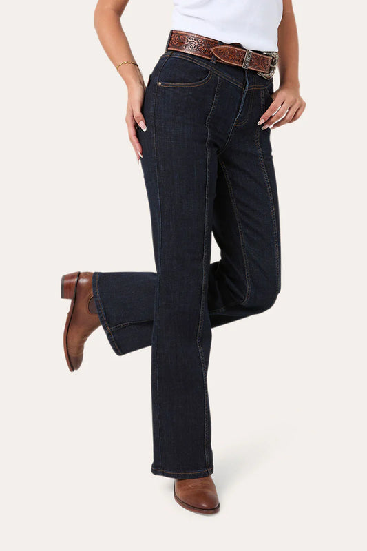 Ringers Western Womens Edith High Rise Bootleg Jean -  Dark Blue