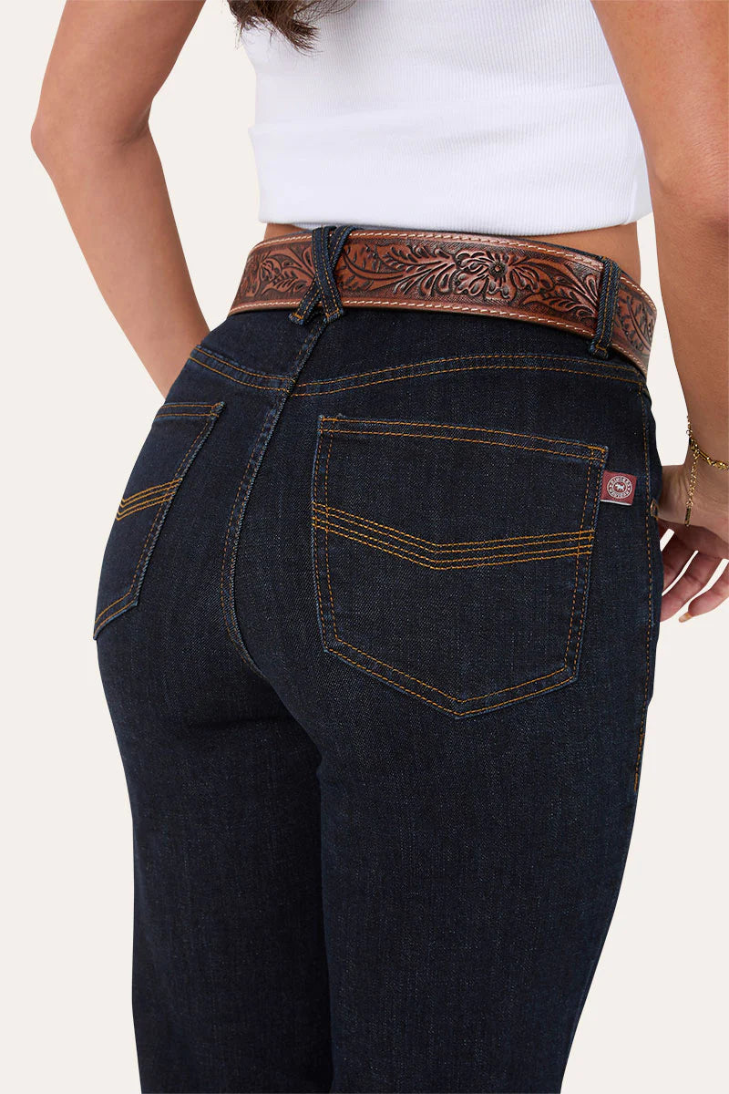 Ringers Western Womens Edith High Rise Bootleg Jean -  Dark Blue