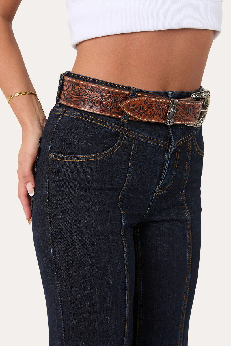 Ringers Western Womens Edith High Rise Bootleg Jean -  Dark Blue