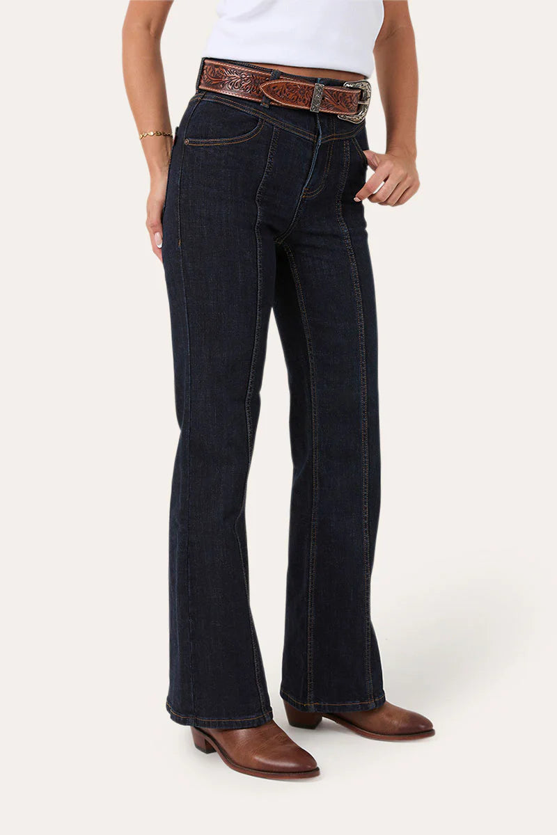 Ringers Western Womens Edith High Rise Bootleg Jean -  Dark Blue