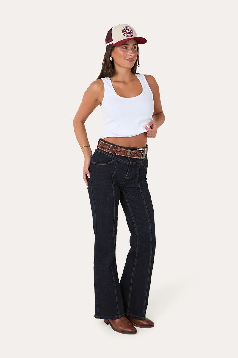 Ringers Western Womens Edith High Rise Bootleg Jean -  Dark Blue
