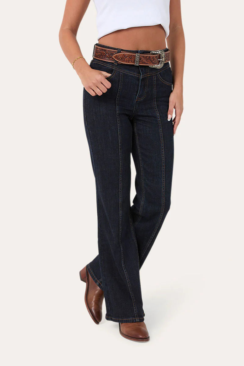 Ringers Western Womens Edith High Rise Bootleg Jean -  Dark Blue