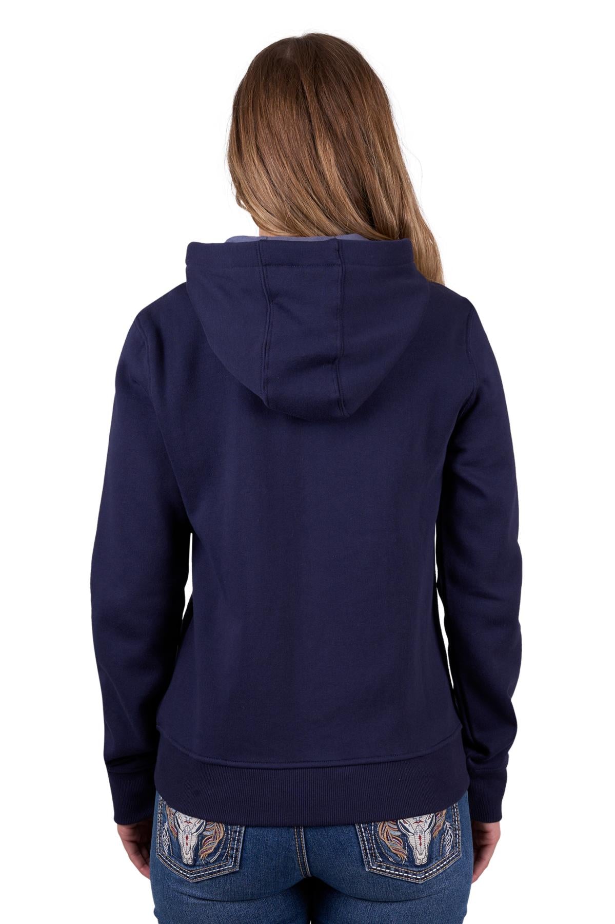 Pure Western Women’s Edna Zip Through Hoodie - Navy