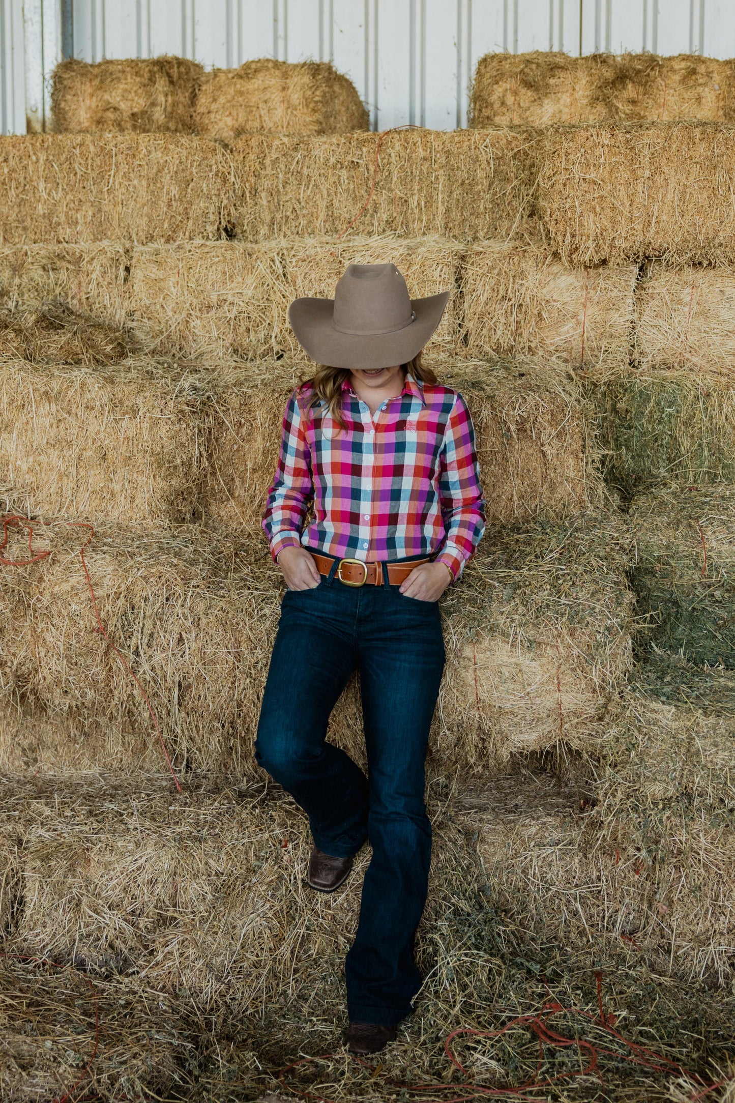 Black Colt Ellie - Pink Check