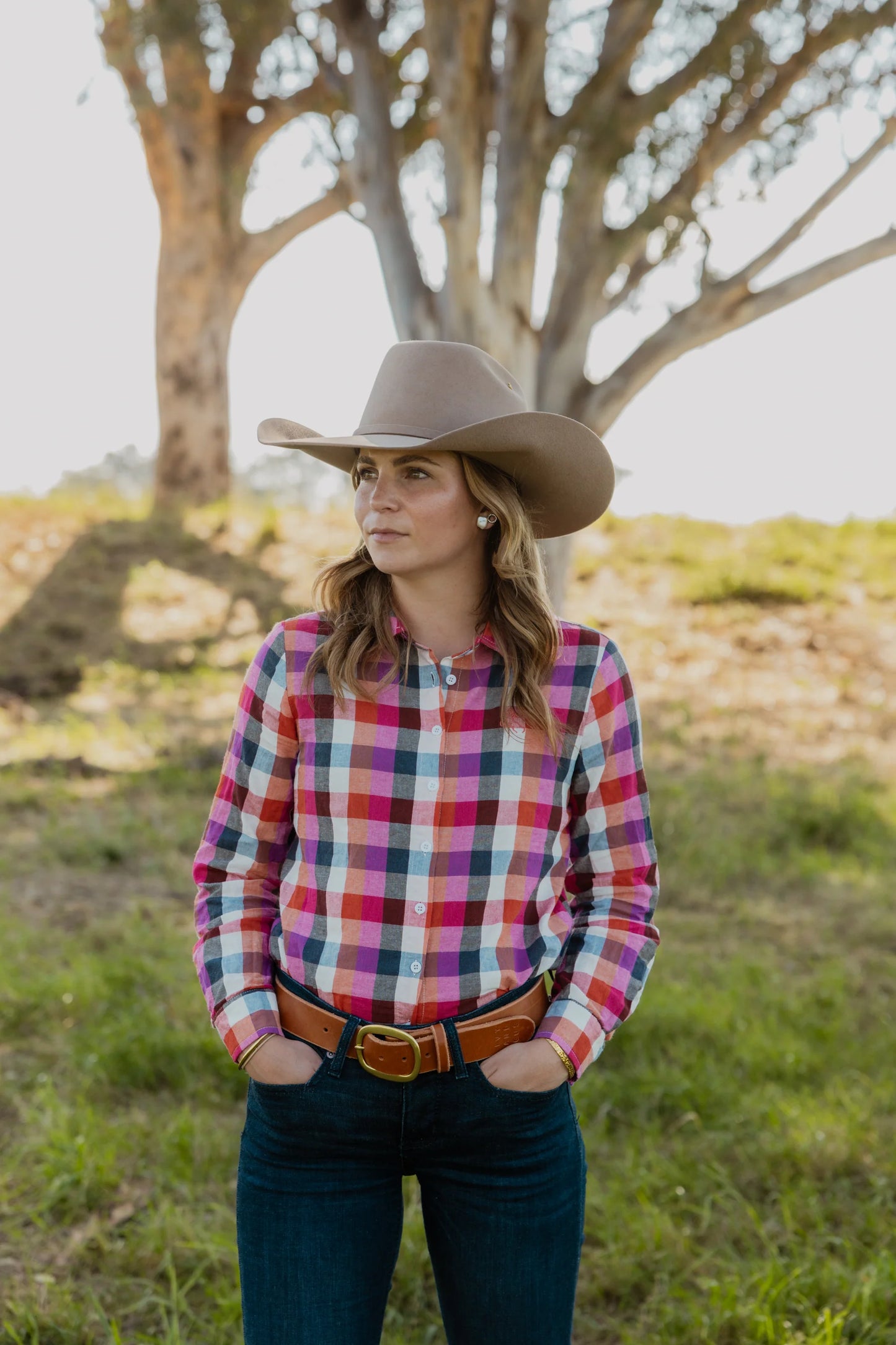 Black Colt Ellie - Pink Check