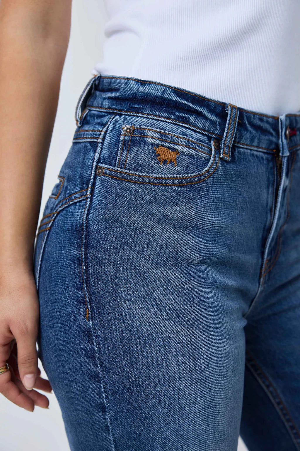Ringers Western Womens Elly High Rise Wide Bootleg Jean