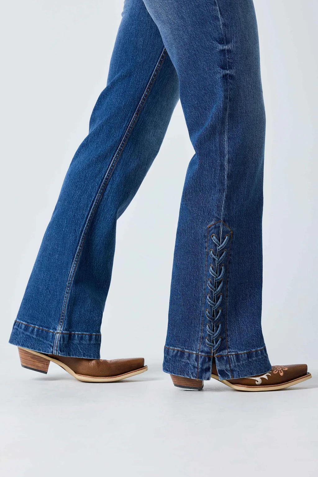 Ringers Western Womens Elly High Rise Wide Bootleg Jean