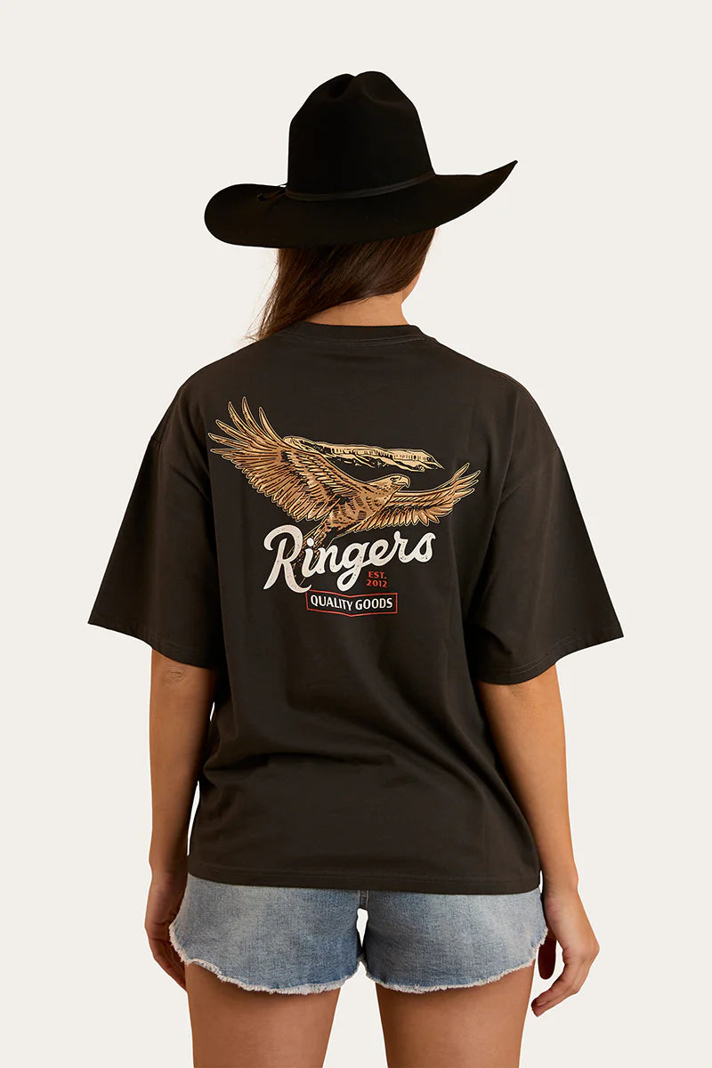Ringers Western Womens Eureka Oversized T- Shirt - Washed Black