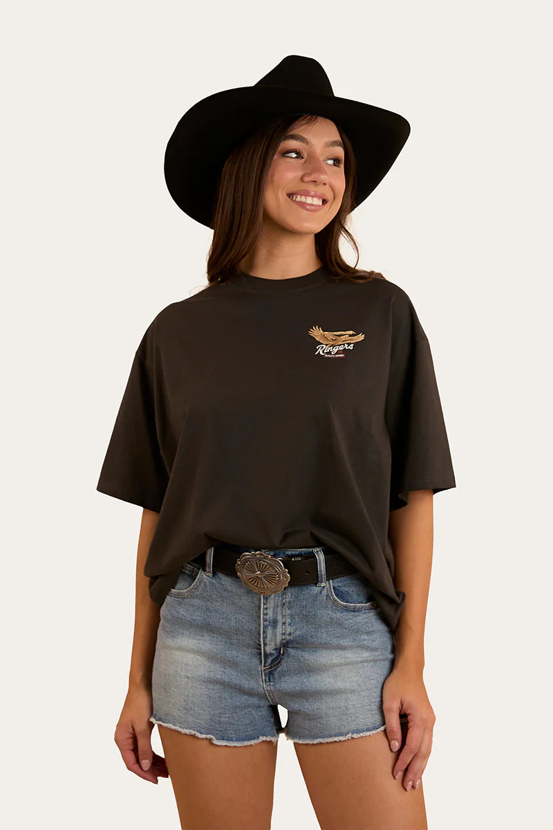 Ringers Western Womens Eureka Oversized T- Shirt - Washed Black