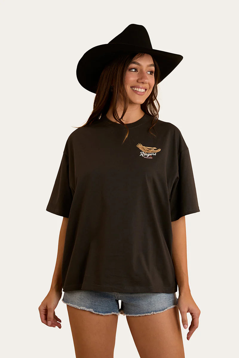Ringers Western Womens Eureka Oversized T- Shirt - Washed Black