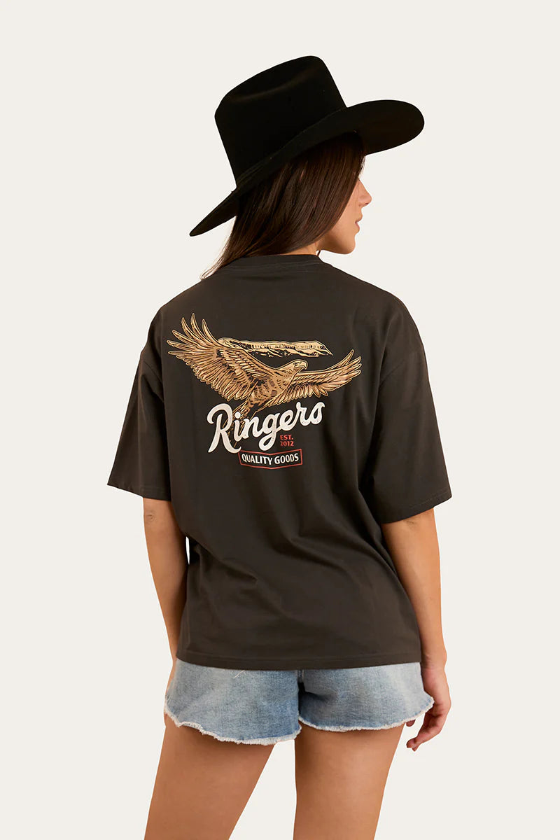 Ringers Western Womens Eureka Oversized T- Shirt - Washed Black