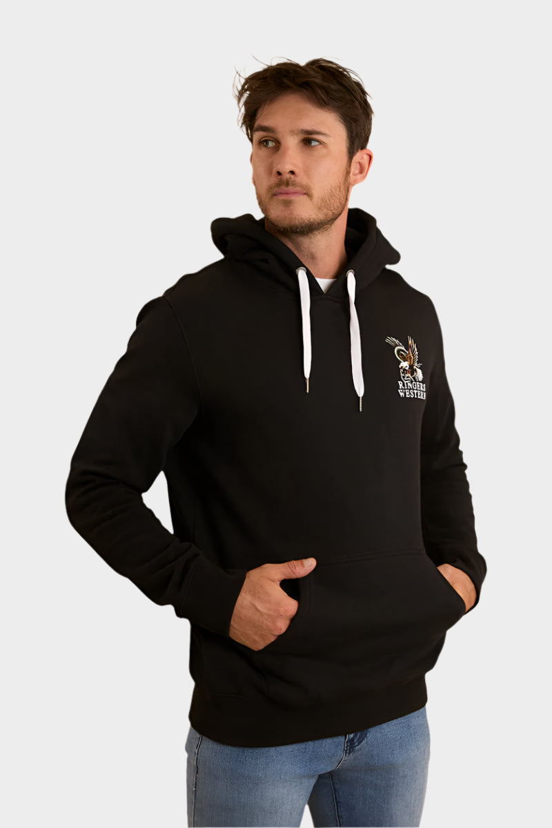 Ringers Western Mens Eyrie Pullover Hoodie - Black