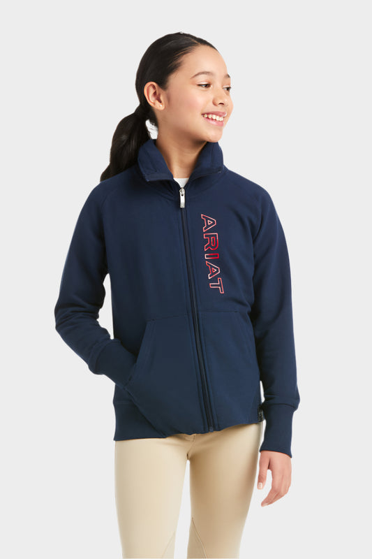 Ariat Youth Team Logo Full Zip Sweatshirt (Team)