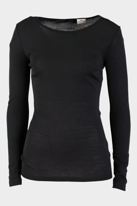 FOIL Women's Merino Long Sleeve Tee - Black
