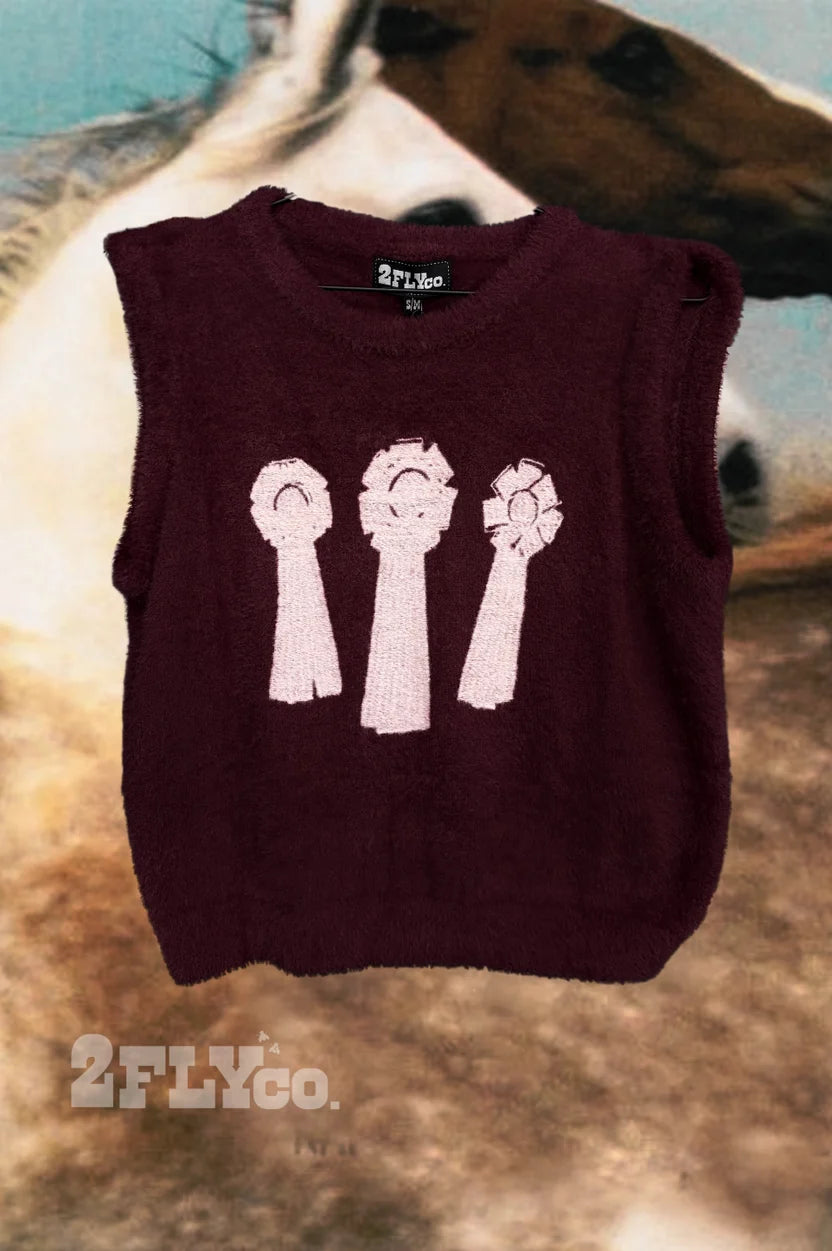 2 Fly Co Fuzz Ranch Ribbons Top
