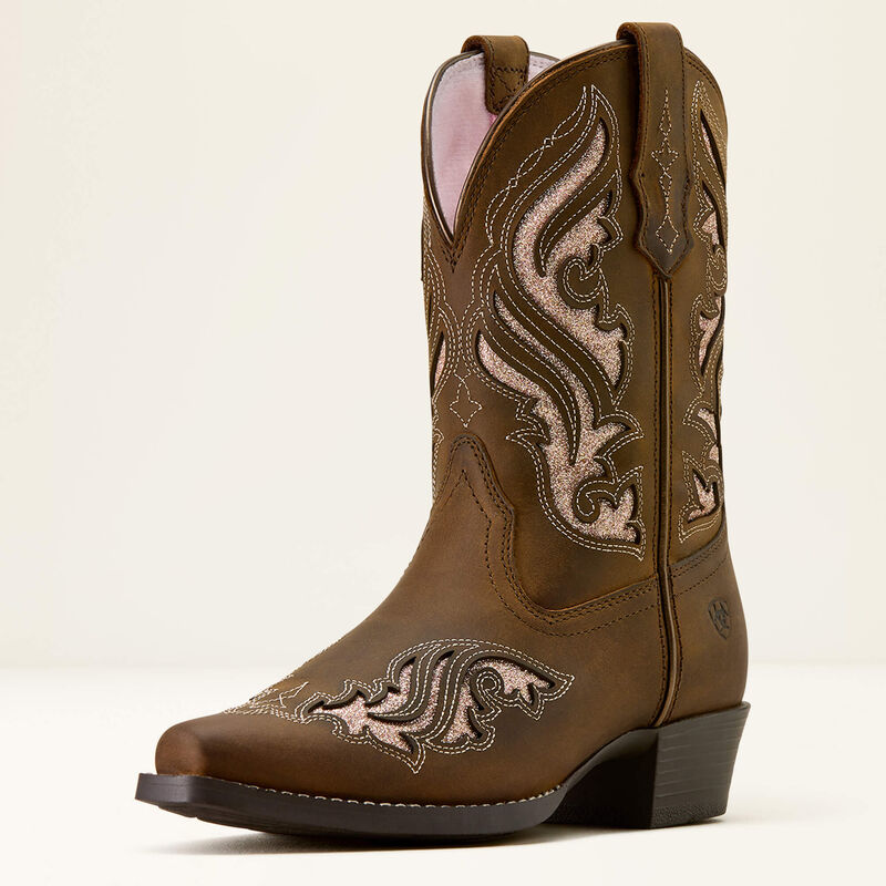Ariat Kid's Fashion Bliss D Toe Western Boot - SASSY BROWN