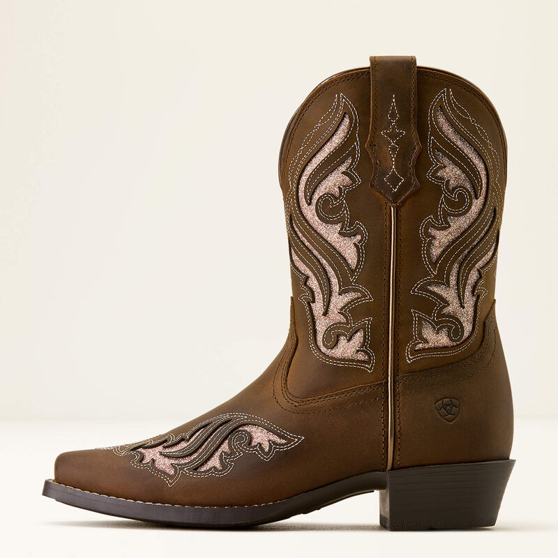 Ariat Kid's Fashion Bliss D Toe Western Boot - SASSY BROWN