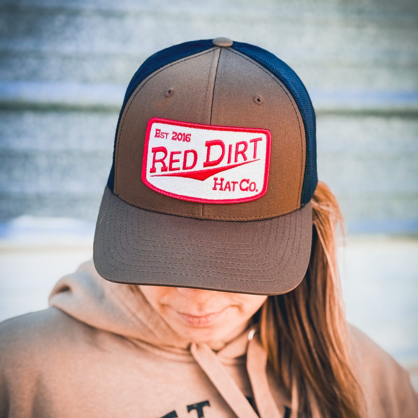 Red Dirt Hat Co. Fillin' Station – Coyote Brown/Black 6 Panel