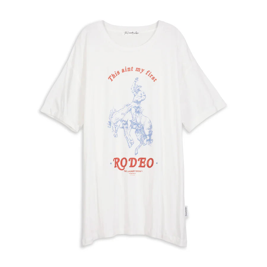 The Laundry Room First Rodeo - Oversized Tee - White