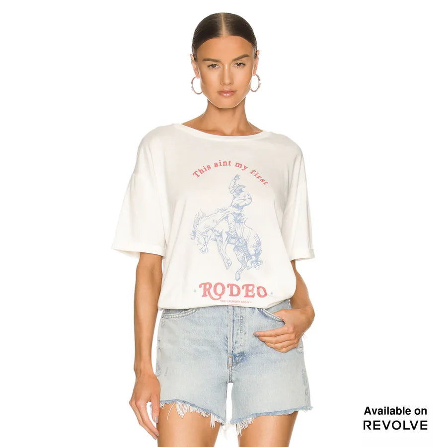 The Laundry Room First Rodeo - Oversized Tee - White