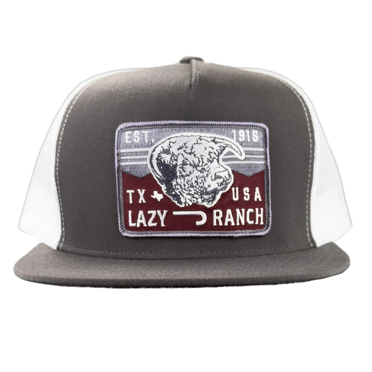 Lazy J Ranch Grey & White Red Rock Classic Five Panel Trucker Hat