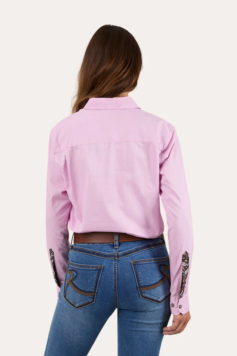 Ringers Western Women's Flora Half Button Work Shirt - Ballet Pink