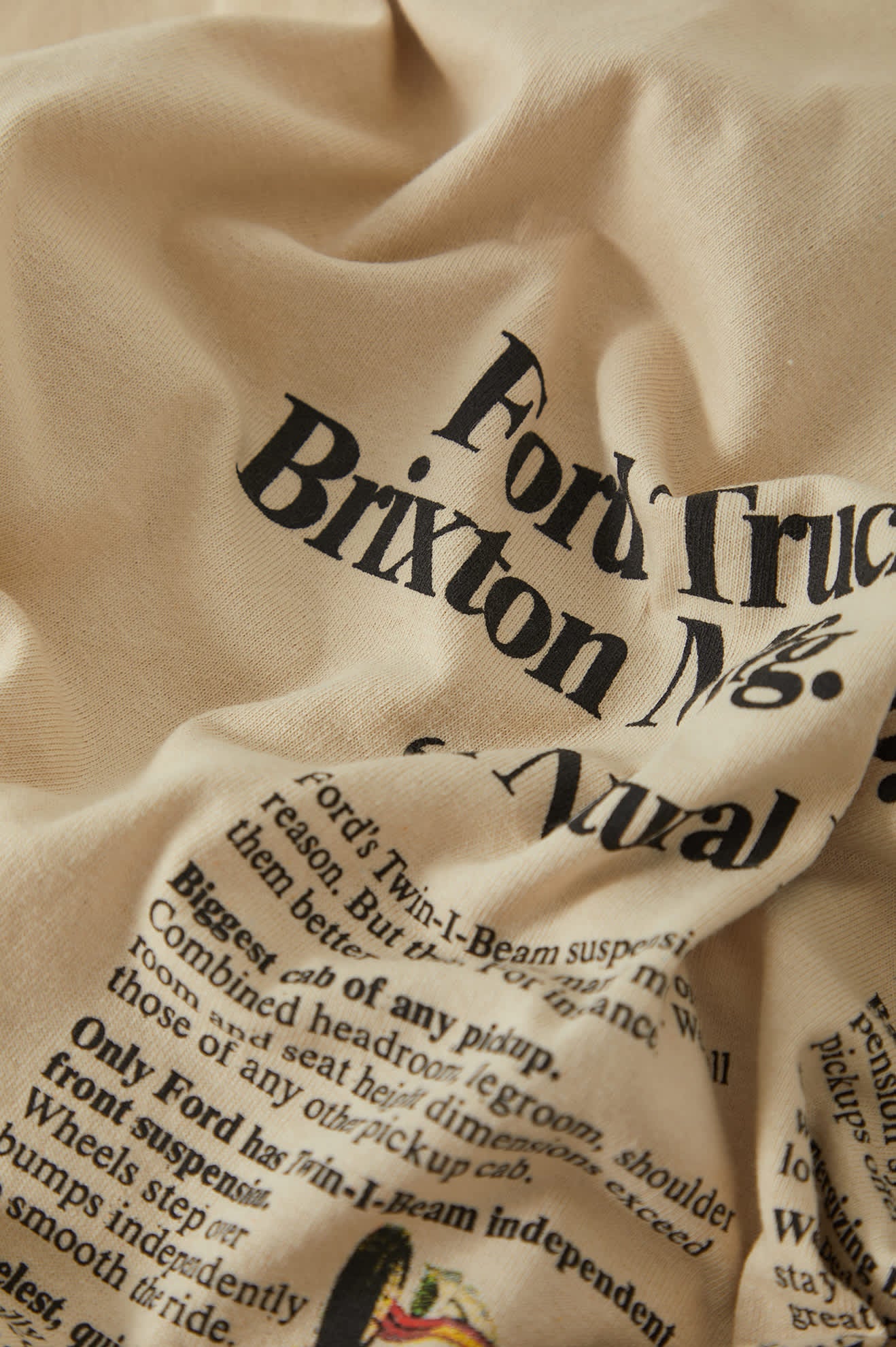 Brixton Men's Ford 71 Pickup T-Shirt - Wimbledon White