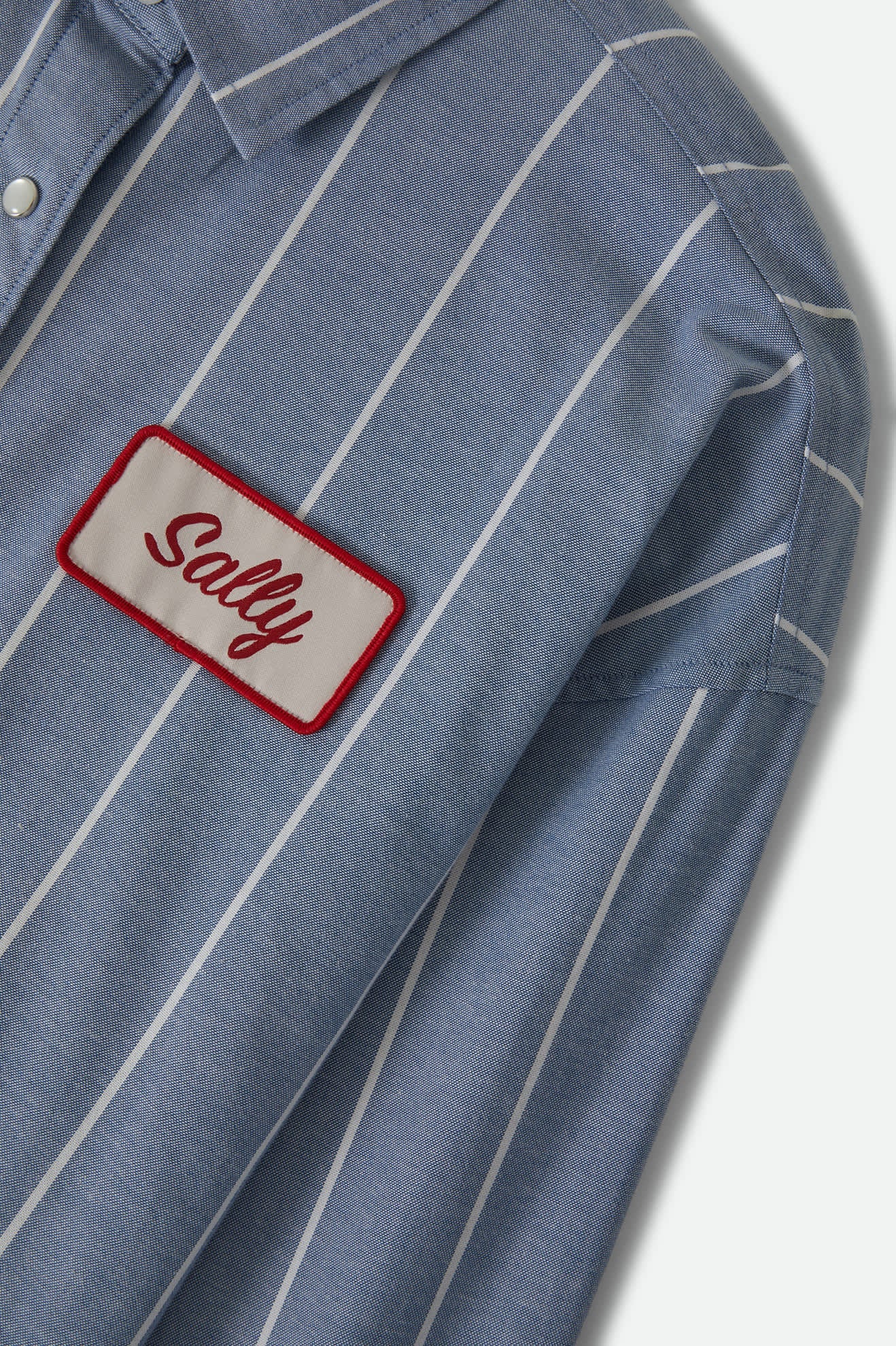 Brixton Women's Ford Mustang Sally Shirt - Blue Chambray/Stripe