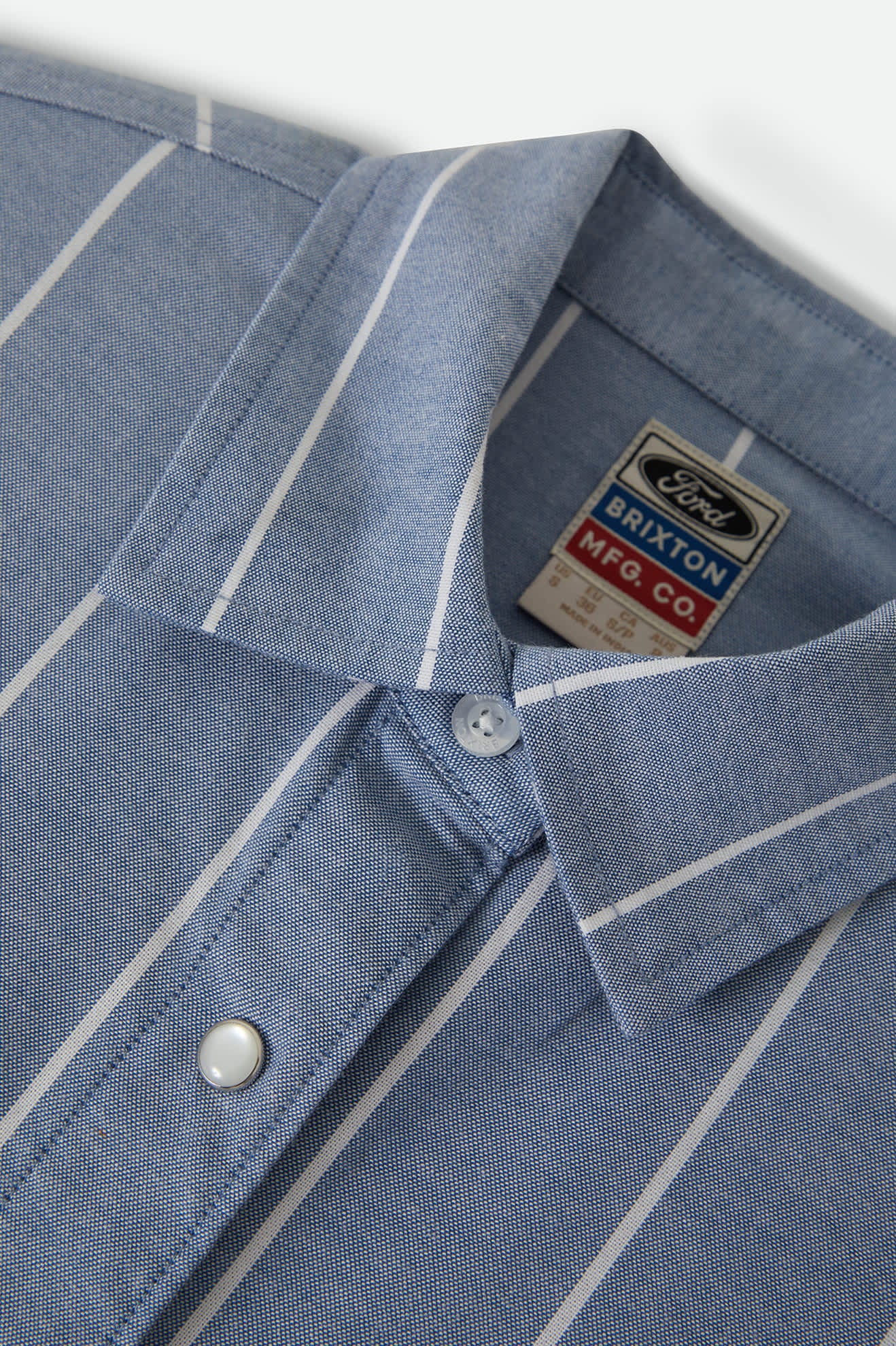 Brixton Women's Ford Mustang Sally Shirt - Blue Chambray/Stripe