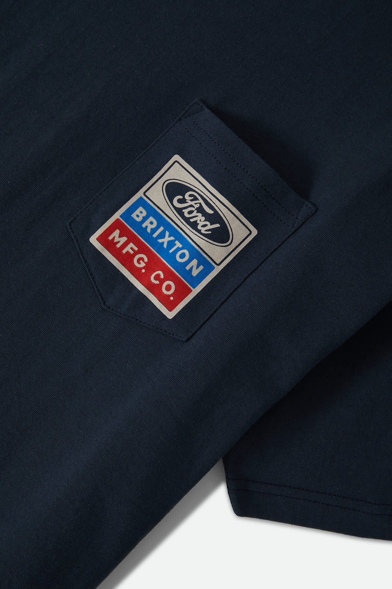 Brixton Men's Ford Service Dept Pocket T-Shirt - American Navy