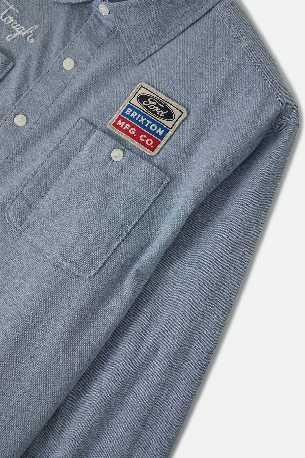 Brixton Men's Ford Service Dept Workshirt - Blue Chambray