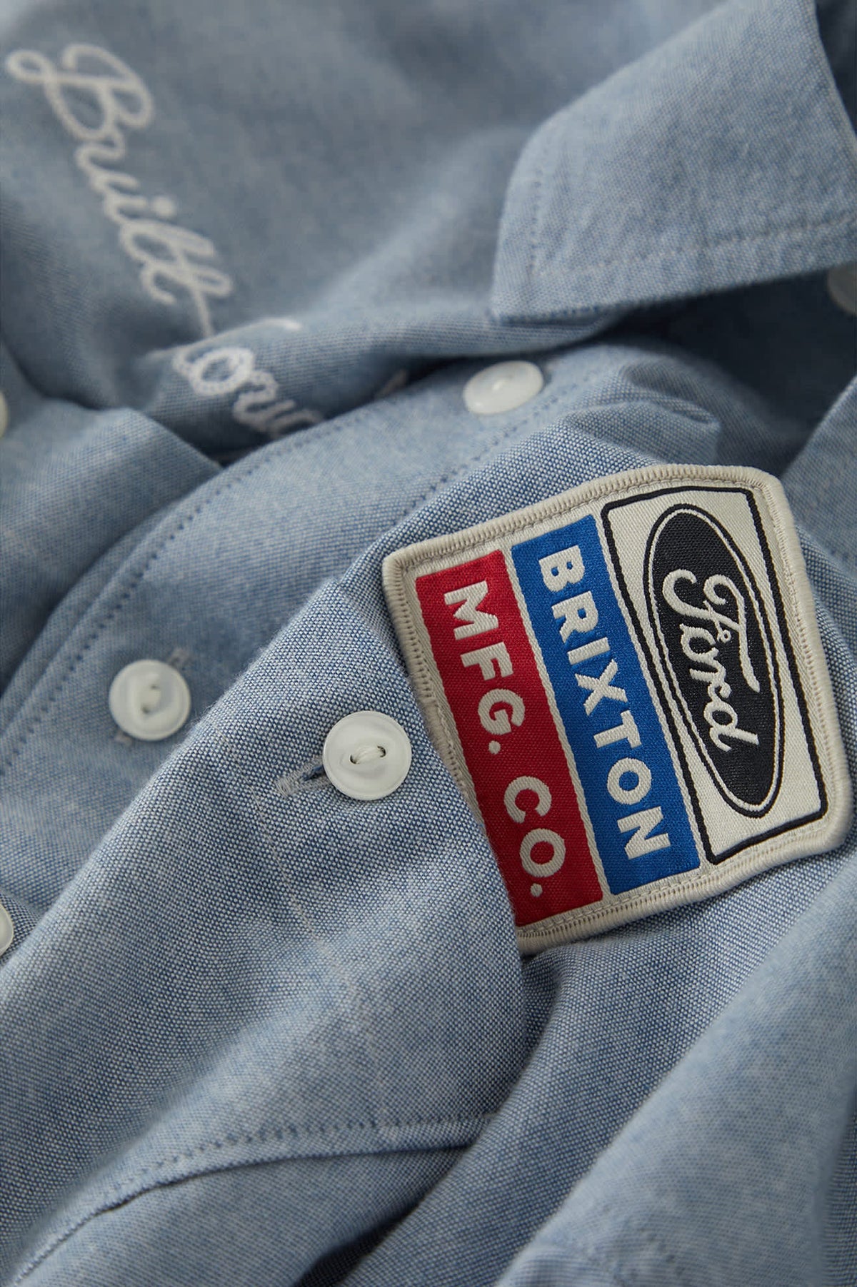 Brixton Men's Ford Service Dept Workshirt - Blue Chambray