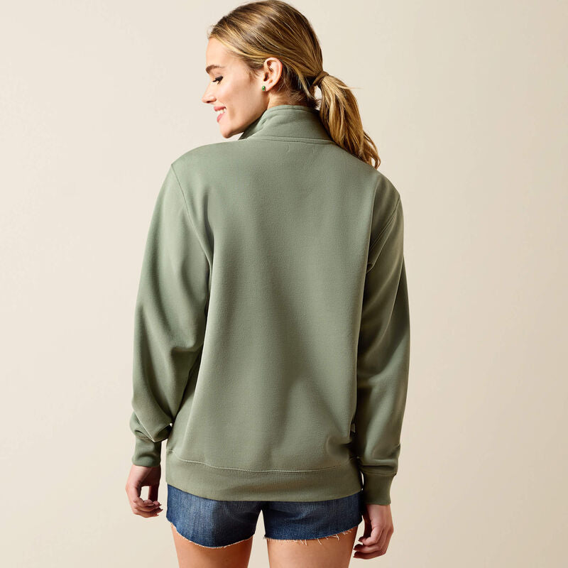 Ariat Women' Foundation Logo 1/2 Zip Sweatshirt