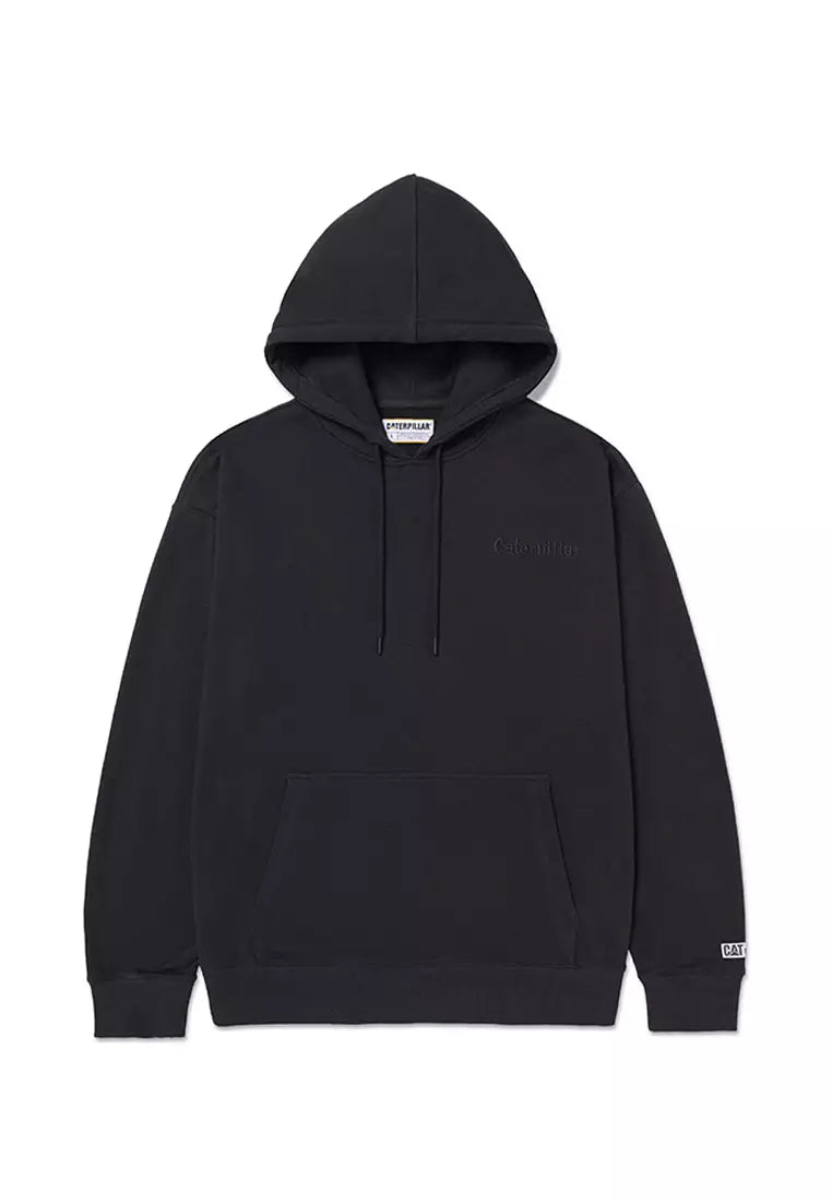 CAT Workwear Men's Relaxed French Terry Hoodie - Washed Black