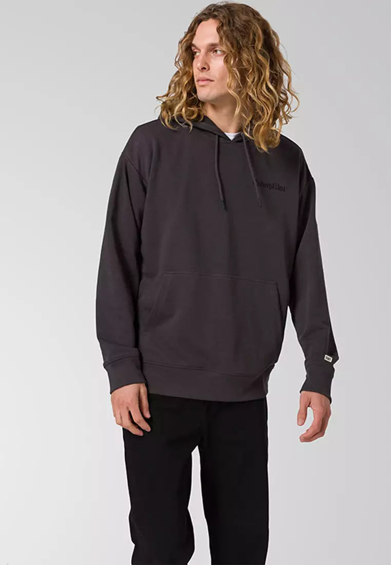 CAT Workwear Men's Relaxed French Terry Hoodie - Washed Black