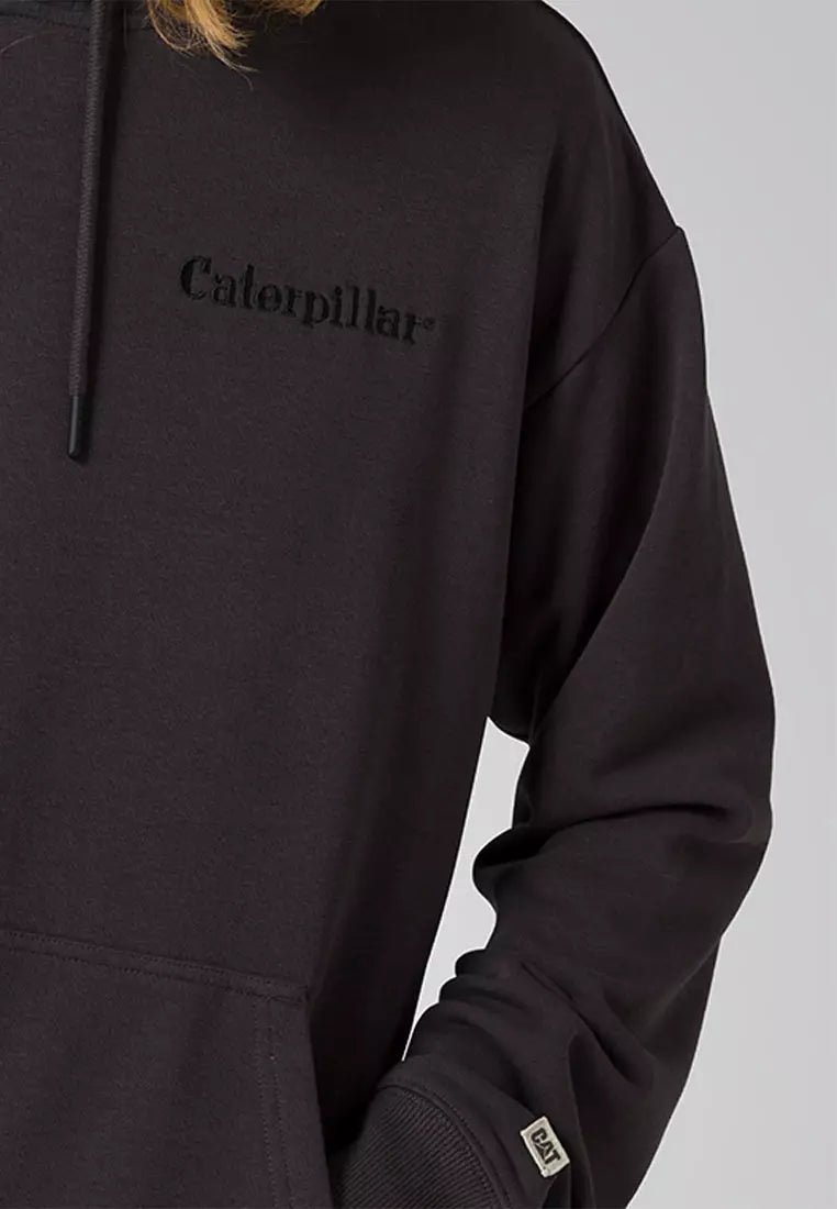 CAT Workwear Men's Relaxed French Terry Hoodie - Washed Black