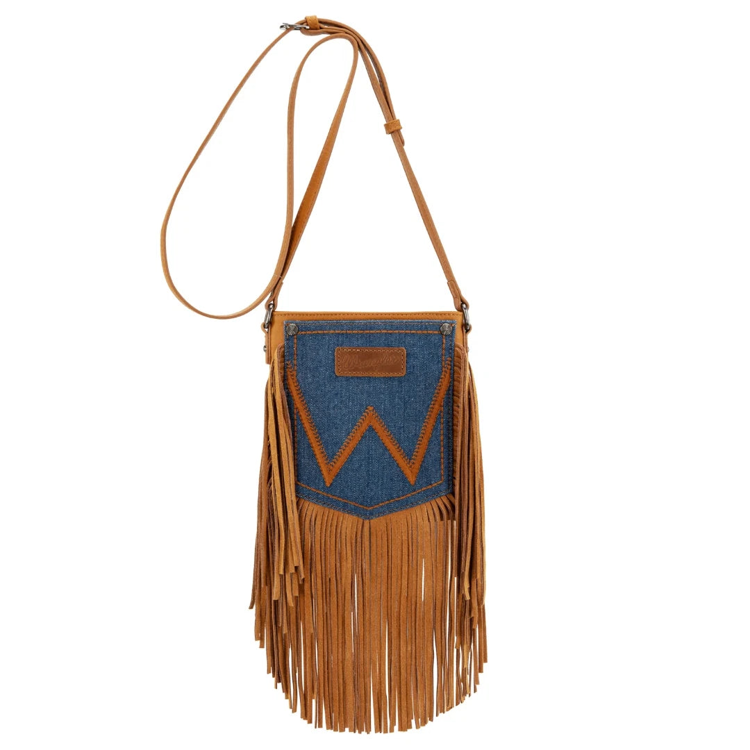 Wrangler Women's Denim Pocket Fringe Bag
