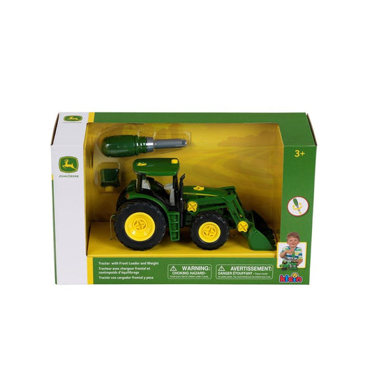 John Deere - 1:24( 6215R) Buildable Tractor With Front Loader & Weights
