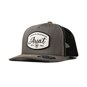 Ariat Mens FlexFit 110 Heather Front Patch Cap - Black